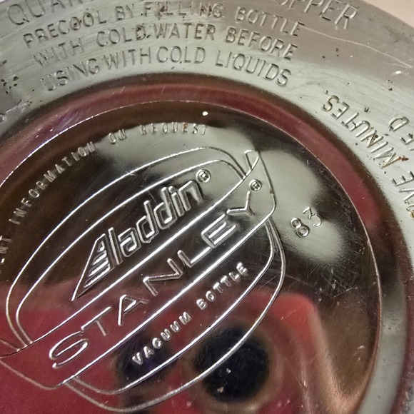 Vintage Aladdin Stanley Thermos A-944C 1 Qt Vacuum Bottle #100 Cup #11 Stopper - Picture 13 of 16